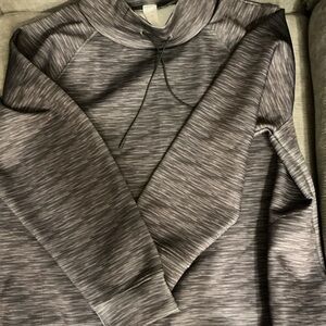 Livi Active Gray Marled Cowl Neck Sweatshirt